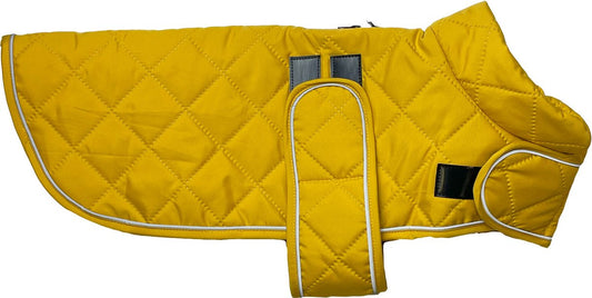 Happy pet hondenjas go walk quilted classic mosterd
