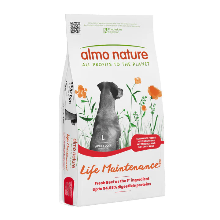 Almo Nature Life Maintenance Complete hondenvoer voor volwassen honden, droogvoer voor middelgrote tot grote honden.