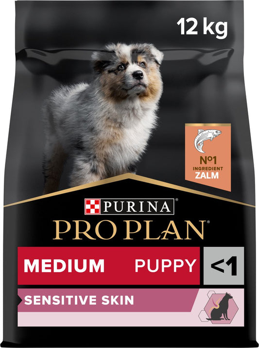 PURINA PRO PLAN Sensitive Skin Medium Puppy - Zalm - 12 kg