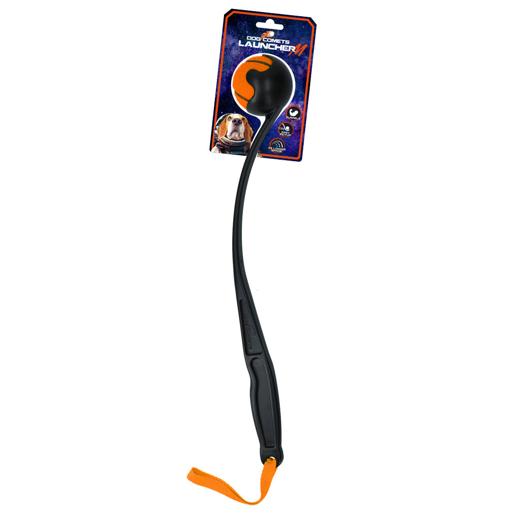 Dog Comets Launcher Werpstok voor het gemakkelijk werpen van tennisballen met een comfortabele grip.