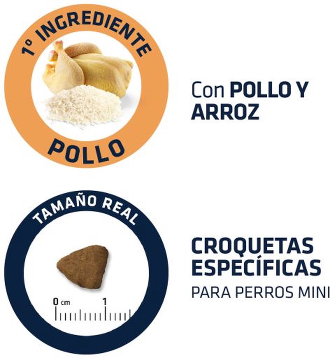 Advance - Mini Adult - Hondenvoer met kip en rijst, realistische maat hondenbrokken voor kleine honden.
