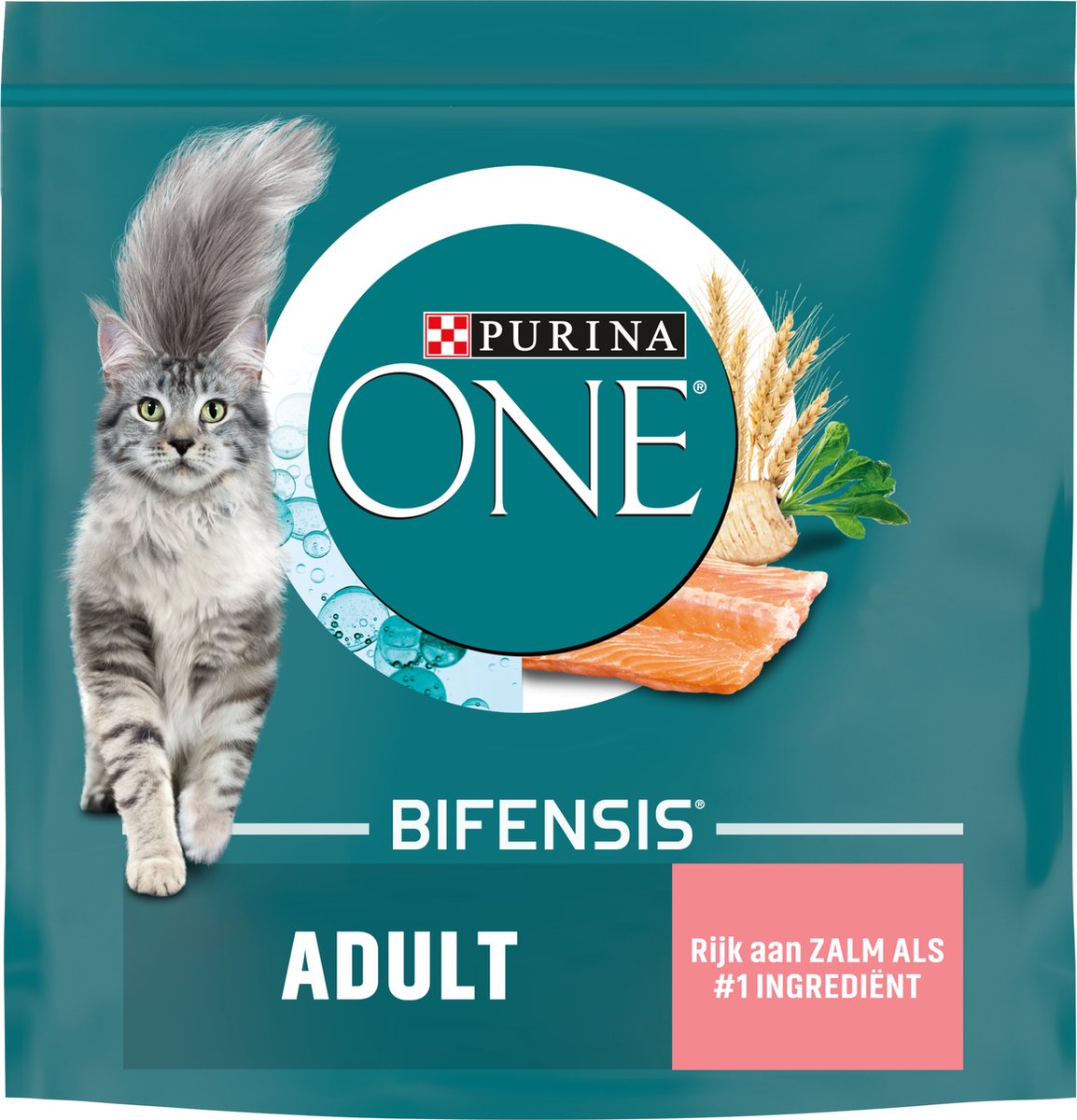 Purina ONE Adult - Kattenvoer Droogvoer - Zalm & Volkoren Granen - 3kg