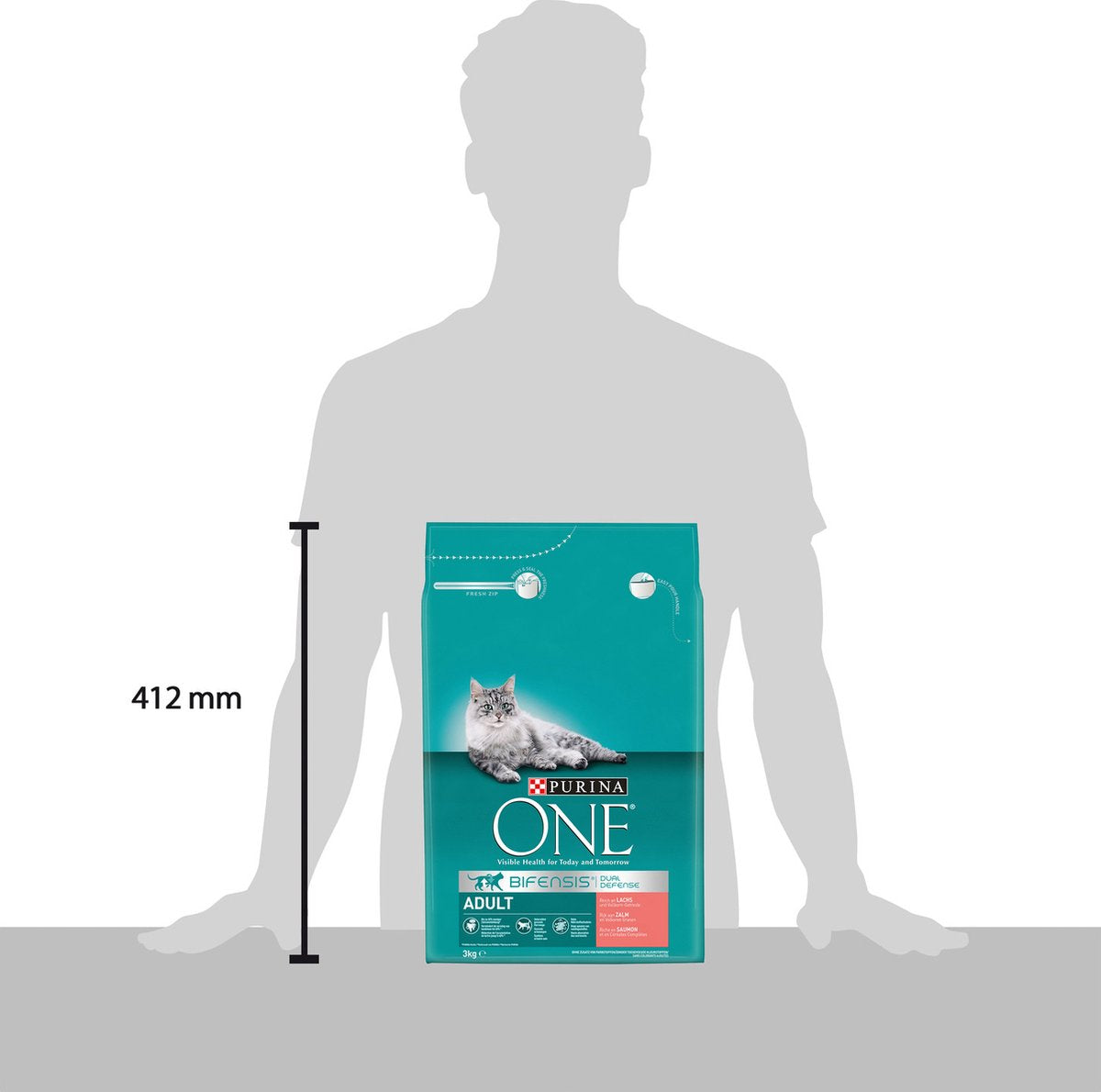 Purina ONE Adult - Kattenvoer Droogvoer - Zalm & Volkoren Granen - 3kg