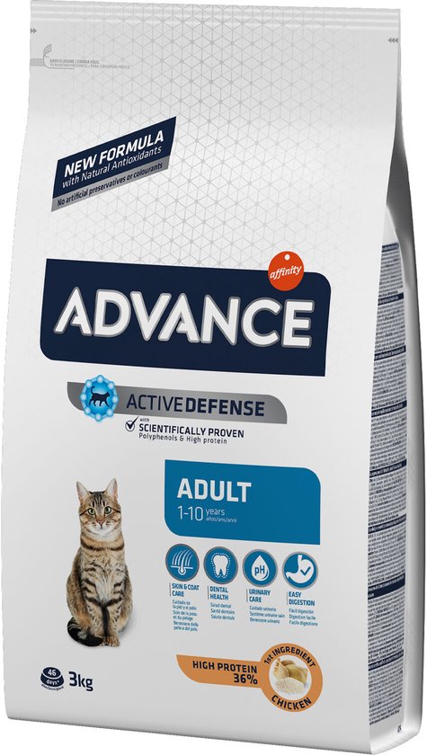 Advance - Adult - ChickenRice - Kattenvoer verpakking voor kattenvoer met kip. Geschikt voor volwassen katten.
