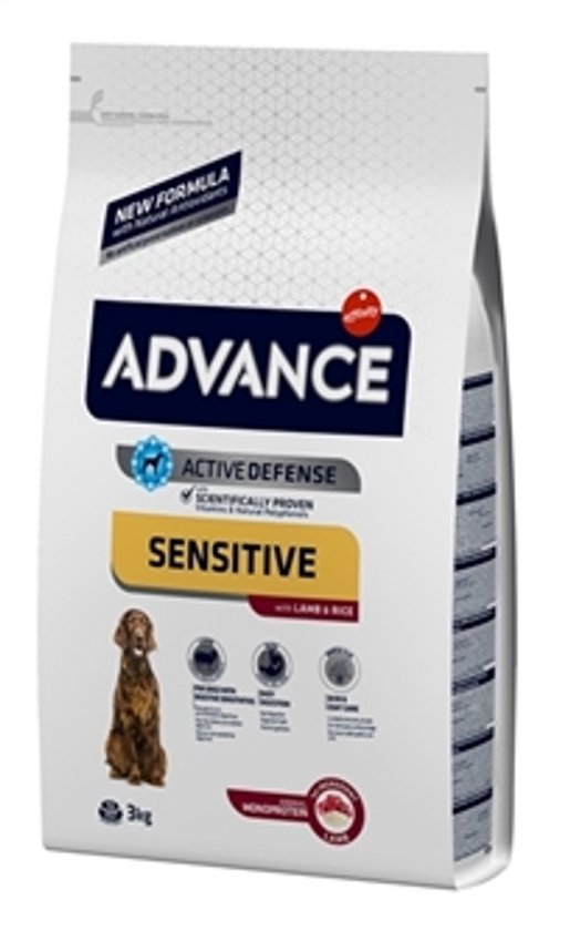 Advance - Sensitive - Lamb-Rice - Hondenvoer - 3 kg verpakking voor honden met gevoelige maag.