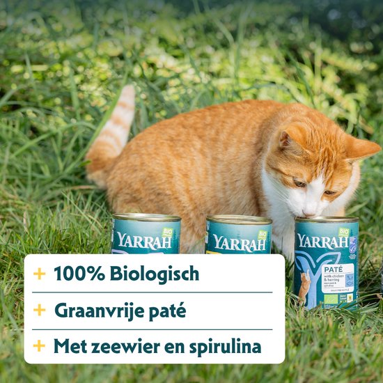 Yarrah Cat Blik Pate - Vis - Kattenvoer - 12 x 400 g