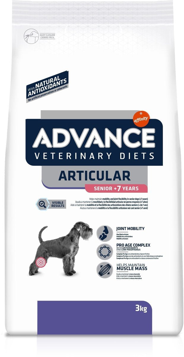 Advance veterinary diet dog articular gewrichten senior hondenvoer voor oudere honden.