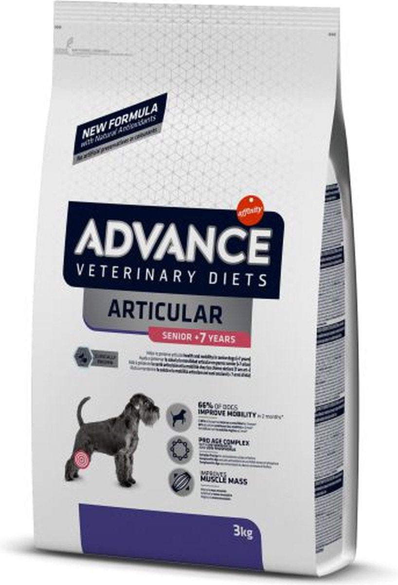 Advance veterinary diet dog articular gewrichten senior 3 kg hondenvoer voor oudere honden.