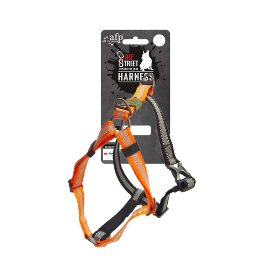 Hond Anti-trek Harness van AFP in het oranje met water- en vuilafstotende Bionic Finish.