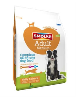 Smolke Adult Medium Hondenbrokken, complete all-in-one hondenvoeding voor middelgrote honden.
